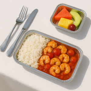 Haute qualité 350ML Viet Nam jetable Rectangle feuille d'aluminium conteneur alimentaire usine avec couvercles pour compagnie aérienne repas emballage alimentaire - Product Image 1