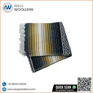 Manta de lana falsa mostaza tejida suave de lujo de calidad superior a precio asequible - Product Image 5