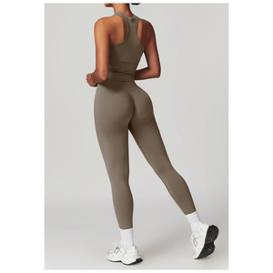 Wholesale Activewear Tennis Gym Fitness Set Sports Wear <b>Yoga</b> Bra Leggings <b>Jacket</b> Quick Dry Solid Eco-Friendly Breathable Full - Product Image 4