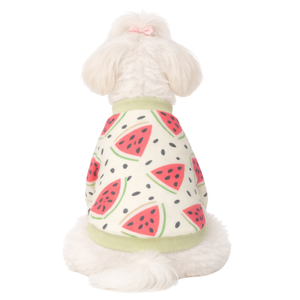 Sweat-shirt pour chien à imprimé pastèque, en coton léger, pull-over doux, style estival, vêtements pour animaux de compagnie pour chiens de petite race - Product Image 2