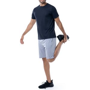 T-shirt à manches courtes en polyester et coton mélangé pour homme, couleur unie, coupe régulière, hauts décontractés imprimés personnalisables, 200g, Offre Spéciale - Product Image 3