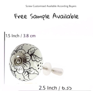 Poignées de tiroir d'armoire en céramique modernes faites à la main boutons fabriqués à la main chambre commode cuisine salle de bain salon armoire - Product Image 3