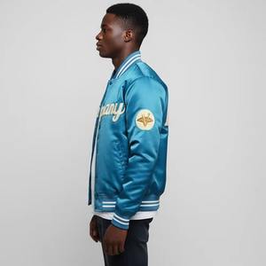 Chaqueta Bomber Varsity Reversible de Invierno para Hombre, Estilo Casual, Delgada, con Cuello Alto, Resistente al Viento, de Forro Polar, Vintage, MOQ Bajo, 2025 - Product Image 5