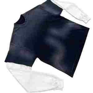 Camiseta de peso pesado personalizada OEM, Camiseta lisa de manga larga de doble capa para hombre, camiseta de gran tamaño con hombros descubiertos de 300GSM - Product Image 3