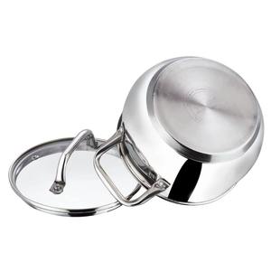 Elegante cacerola de acero inoxidable con tapa de vidrio incorporada, increíble calentador de alimentos que añade elegancia a cualquier cocina y restaurante. - Product Image 5