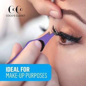 แหนบต่อขนตาแบบด้ามจับ90องศาทำจากสเตนเลสพร้อมปลายแหลมไฟเบอร์บรรจุกล่องส่วนตัว - Product Image 6