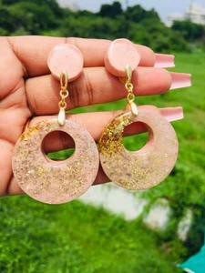 Pendientes de Resina Bordados a Mano, Joyería de Moda de Acero Inoxidable para Mujeres y Niñas, Estilo Clásico para Bodas, Alta Calidad - Product Image 2