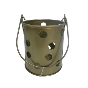 Porte-bougie rond en fer décoratif moderne en laiton pour le salon et la décoration d'éclairage de Noël sur table - Product Image 2