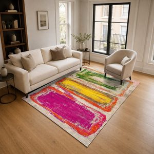 <b>RUGS</b> DEPOT LXDP-0586 Wholesale Red <b>Burgundy</b> Modern Abstract Digital Printed Machine Washable Chenille Area <b>Rug</b> Non Slip - Product Image 2