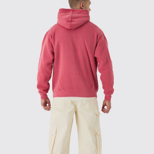 Pull à capuche à manches longues surdimensionné personnalisé en gros, imprimé numérique professionnel, uni, couleur unie - Product Image 2
