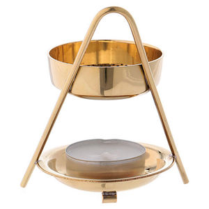 Soporte de incienso de latón puro de diseño moderno, quemador de incienso con acabado dorado, quemador de fragancia de aire, difusor de aceite para decoraciones de mesa - Product Image 2