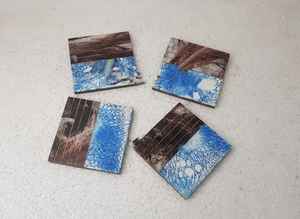 Sous-verre en marbre blanc et bois, fait à la main, écologique, réutilisable, sous-verre de haute qualité, tapis et coussinets, qualité d'exportation - Product Image 2