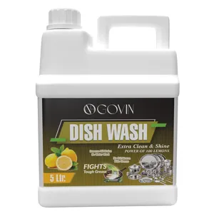 Hot Selling Factory OEM Bulk 5 Liter Lemon Dish Washing Liquid Soap Kitchen Dishwasher Detergent from Indian Exporter and Manufa