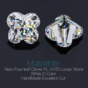 ใบโคลเวอร์สี่แฉกสีรูปตัว D สีขาวที่ได้รับการรับรอง IGI หรูหราอัญมณีสังเคราะห์อัญมณีระดับพรีเมียมทำเพชรหลวม - Product Image 6