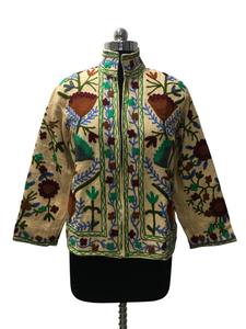 Veste femme Boho Chic faite à la main multicolore Suzani brodé coton respirant Design floral tissé artisanal veste artisanale - Product Image 3