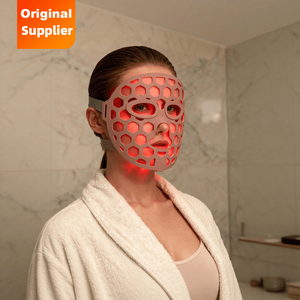 Masque facial LED Redfy <span class=keywords><strong>Salon</strong></span> 4-en-1, infrarouge, étanche, en silicone liquide, ultra-léger, thérapie par lumière LED - Product Image 1