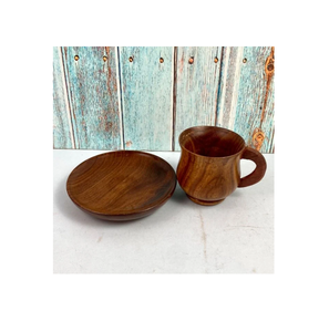 Posavasos de madera uso taza de té y cafetera posavasos de 6 tazas con cuchara posavasos para con venta - Product Image 3