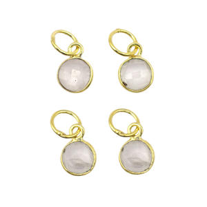 สร้อยคอเพชรรูปกุหลาบควอตซ์ทรงกลมขอบ6มม. ทำจากพลอยสเตอร์ลิงทำมือทำด้วยมือทำด้วยมือสำหรับเป็นของขวัญเครื่องประดับ - Product Image 1