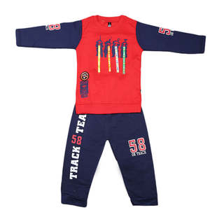 Traje de 2 Piezas de Manga Larga para Niños - Rojo - Product Image 1