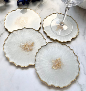 Dessous de verre en résine pour la maison Thé de soirée Conception faite à la main Cuisine de table et salle à manger En gros Forme arrondie Cracheurs de thé en résine - Product Image 2