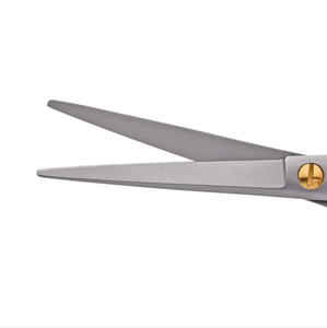 Professionnel de haute qualité en acier inoxydable ciseaux de coiffeur finition sable or réglable repose-doigt étui en cuir de qualité industrielle - Product Image 5