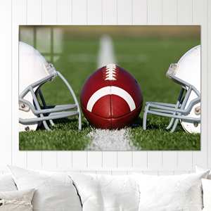 Art sur toile Football et casques : Décoration murale sportive, Verre - Product Image 1