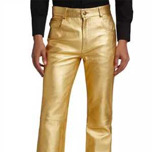 Pantalon en cuir taille haute pantalon et pantalon pour femme véritable/cuir mode coupe droite pantalon en cuir PU pour femme - Product Image 3