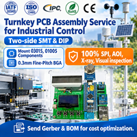 Fabricant chinois de PCBA de contrôle industriel SMT double face, service clé en main d'assemblage SMT DIP OEM pour dispositifs de surveillance environnementale