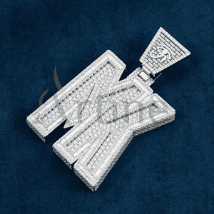 Collier pendentif barre d'or pour hommes Style Hip Hop avec diamants Bijoux de mode - Product Image 1