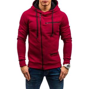Sudadera con Capucha y Cremallera para Hombre, con Logotipo Personalizado Bordado, Forro Polar de Invierno, 100% Algodón, Chaqueta Deportiva para Gimnasio - Product Image 3