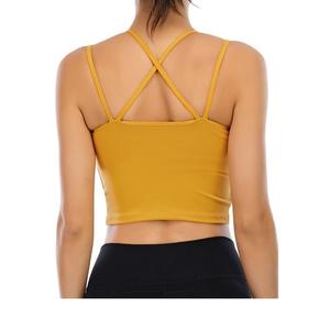 Nouvelle conception de la mode Logo personnalisé femmes décontracté côtelé recadrée débardeur entraînement Fitness femmes été haut court vêtements de gymnastique - Product Image 6