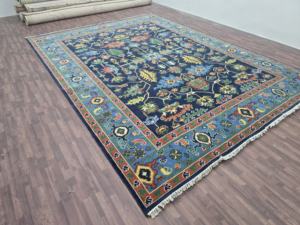 Hand-Knotted Wool Area Rug Premium Multi Color Abstract Design High-End Woven <b>Carpet</b> with Cotton Backing for Home & Living Space - Product Image 3