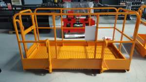 Plataforma de Trabajo con Accesorios para Montacargas, Capacidad de Carga de 400 kg, Accesorio de Canasta Montada en Horquilla para Montacargas y Manipuladores Telescópicos, Certificado CE - Product Image 5