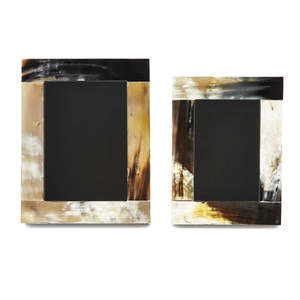 Marco de Fotos Hecho a Mano con Cuerno de Búfalo Ecológico, Color Natural, Tamaño Personalizado, Diseño Moderno de Alta Calidad para Decoración del Hogar - Product Image 1