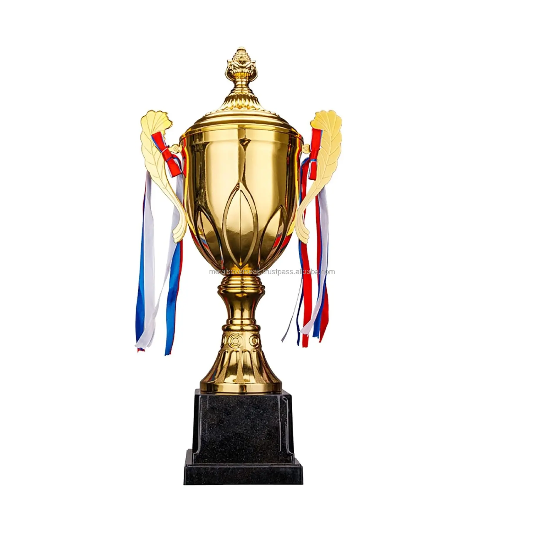 ถ้วยถ้วยรางวัลโลหะขนาดใหญ่ถ้วยถ้วยรางวัลรางวัลโลหะทรงสูงถ้วยแก้วใหญ่สำหรับการแข่งขันกีฬา