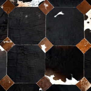 พรมหนังวัวงานเย็บปะทำด้วยมือมีหลายขนาดให้เลือก - Product Image 2