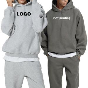 เสื้อฮู้ดแขนยาวสำหรับผู้ชายเสื้อฮู้ดแบบครอปโอเวอร์ไซส์ผ้าคอตตอน500gsm ไหล่ - Product Image 2