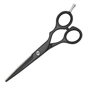 Ciseaux de cheveux de barbier de couleur noire 6 pouces ciseaux de coupe de Salon en acier inoxydable allemand avec anneau en caoutchouc réglable - Product Image 4