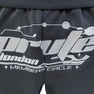 ชุดวอร์ม2ชิ้นสำหรับผู้ชายชุดวอร์มผ้าโอเวอร์ไซส์ลายปักดีไซน์มาใหม่ - Product Image 6