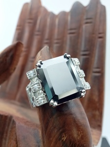 <b>Black</b> Lab Grown 1.5ct Baguette Cut Diamond Solitaire <b>Ring</b> Classic Engagement Wedding for <b>Women</b> 14k 18k Gold GIA IGI Certified - Product Image 6