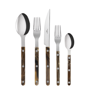 Vente en gros de cuillère à thé japonaise pour dessert, fourchette, couteau, vaisselle occidentale, ensemble de couverts en acier inoxydable avec manche en bois - Product Image 4