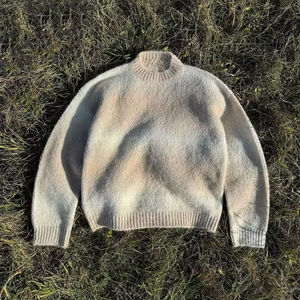 Pulls en laine tricotés, fabrication directe, OEM, vente en gros, sur mesure, pull pour homme, devant chaud, confortable, vêtements de mode d'hiver - Product Image 4