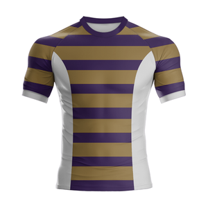 Maillot Rugby à séchage rapide personnalisé Maillot de sport rayé respirant avec impression numérique Style d'ensemble - Product Image 6