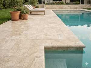 Cem Marble 2026 Cream Beige 12-30mm Thickness Diana Royal Antiqued Tumbled Travertine Pavers Versailles Cut Patterns Luxury - Product Image 2