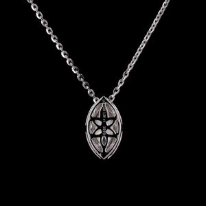 Collier Chic en or blanc 14 carats avec diamants de laboratoire Marquise 1.2 ct | Bijoux légers pour l'élégance quotidienne - Product Image 5