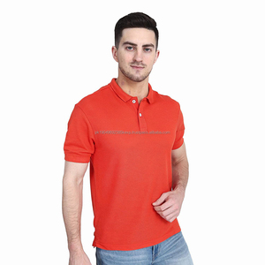 Custom Made <b>Men's</b> <b>Red</b> Color <b>Polo</b> <b>Shirt</b> Made in Cotton Polyester Half Sleeves With Customized Logo and Brand - Product Image 5