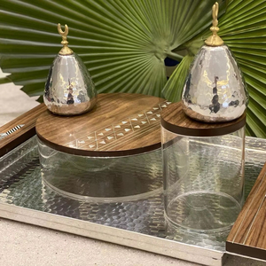 ชุดกล่องของขวัญคริสต์มาสทำจากไม้และอะคริลิคพร้อมฝาฝังมุกเหมาะสำหรับรอมฎอนที่เป็นของขวัญทำด้วยมือในอินเดีย - Product Image 1