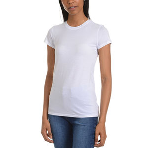 Camiseta de manga corta para mujer, camiseta ligera de algodón en blanco, ropa informal lisa, camisetas - Product Image 4