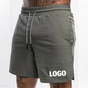 Pantalones cortos de Entrenamiento Personalizados Pantalones de correr personalizados Side Split 4-Way Stretch Malla de poliéster transpirable 2 en 1 Pantalones cortos de gimnasio para hombres - Product Image 1