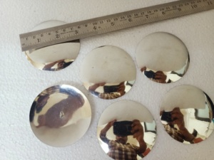 Conchos en laiton sur mesure avec placage couleur argent fabriqués en taille 3 pouces idéal pour le fabricant de sacs et de ceintures - Product Image 4